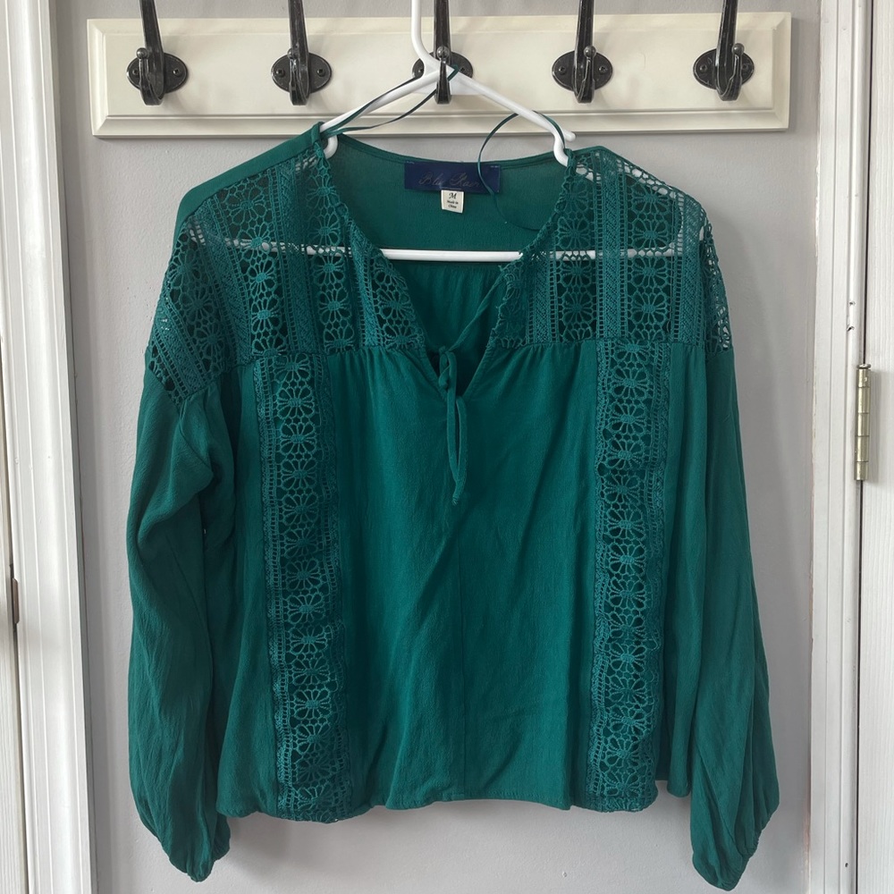 Teal blouse